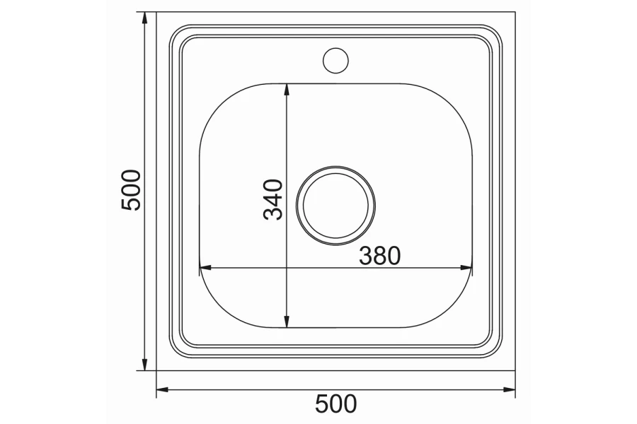 Мойка накладная MIXLINE 527972 (изображение №2)