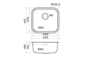 Второе фото. Мойка врезная OMOIKIRI Omi 44