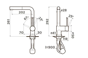 Второе фото. Смеситель OMOIKIRI Akashi-S-LG