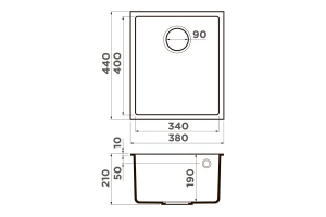 Второе фото. Мойка врезная OMOIKIRI Bosen 38