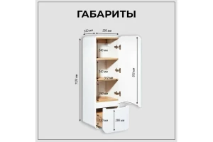 Второе фото. Пенал подвесной правый RUNO Ницца