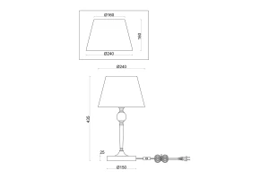 Второе фото. Светильник настольный Rosemary