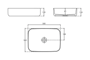 Второе фото. Раковина накладная Fantasy Quad