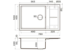 Второе фото. Мойка врезная Sumi