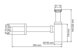 Сифон для раковины WasserKRAFT Exter