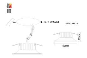 Второе фото. Светильник встраиваемый LED ST703