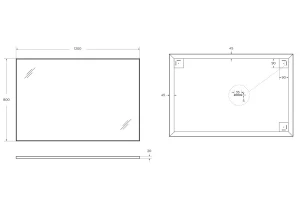 Второе фото. Зеркало в раме SPC-AL-1200-800