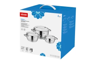 Второе фото. Набор кастрюль с крышками NADOBA Mlada