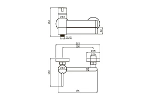 Второе фото. Смеситель для ванны Pers с изливом