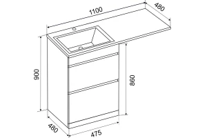 Второе фото. Тумба напольная Джерси