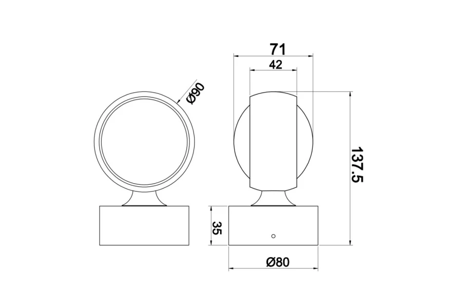 Бра LED MAYTONI Ceiling & Wall Lens 5 кв.м (изображение №3)