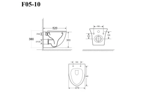 Второе фото. Унитаз подвесной F05