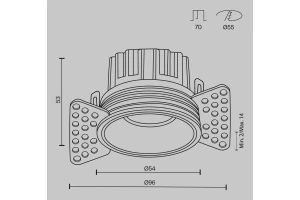 Второе фото. Светильник встраиваемый Downlight Round