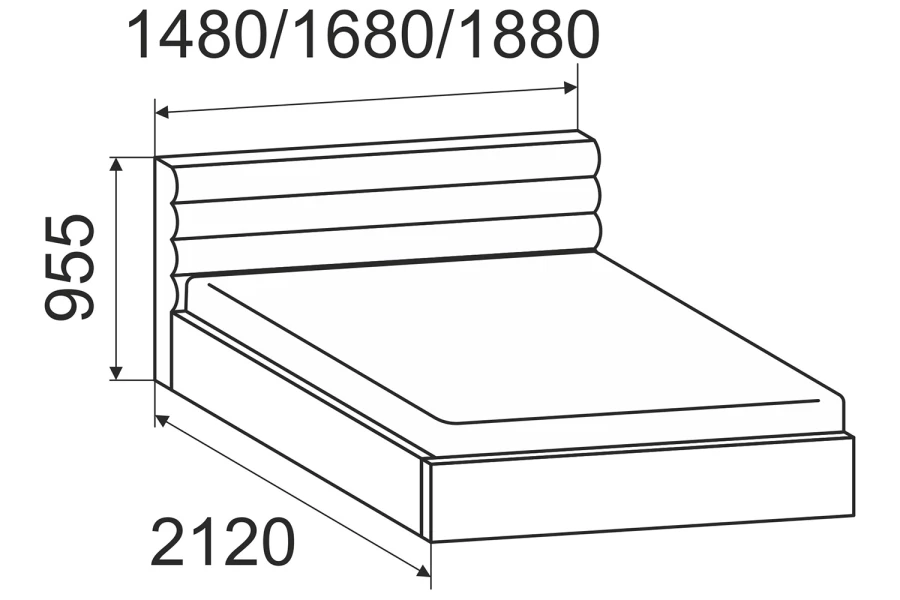 Кровать с подъёмным механизмом Астор (изображение №3)