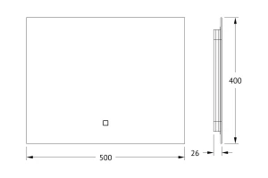Второе фото. Зеркало с LED-подсветкой DEFESTO Glow