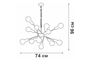 Второе фото. Люстра VITALUCE Салют 12хЕ27 макс. 60Вт