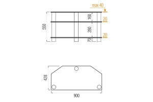 Тумба под ТВ Flat form MD