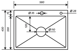 Второе фото. Мойка врезная MR-5843BL