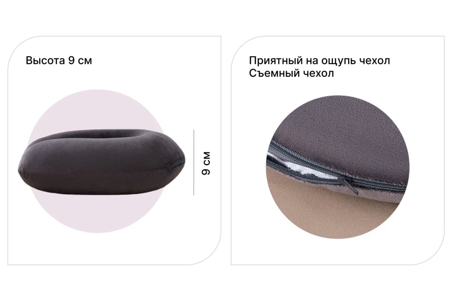 Подушка для шеи MITTE Fahrt 29x30 см (изображение №2)