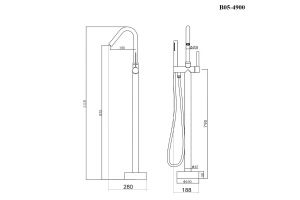 Второе фото. Смеситель для ванны Cube