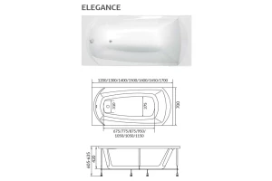 Ванна 1Marka Elegance 170x70 см
