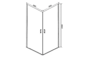 Второе фото. Душевой уголок ORANGE E04-090TCR