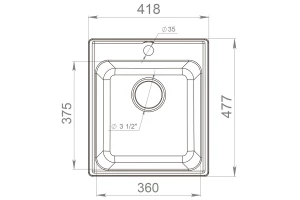 Второе фото. Мойка врезная Quadra
