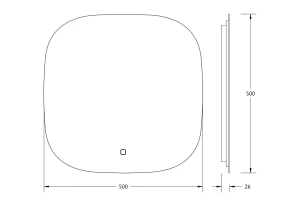 Второе фото. Зеркало с LED-подсветкой Opti