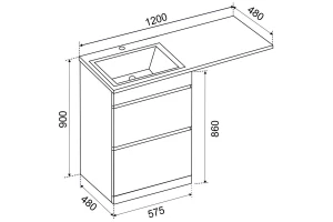 Второе фото. Тумба напольная Джерси