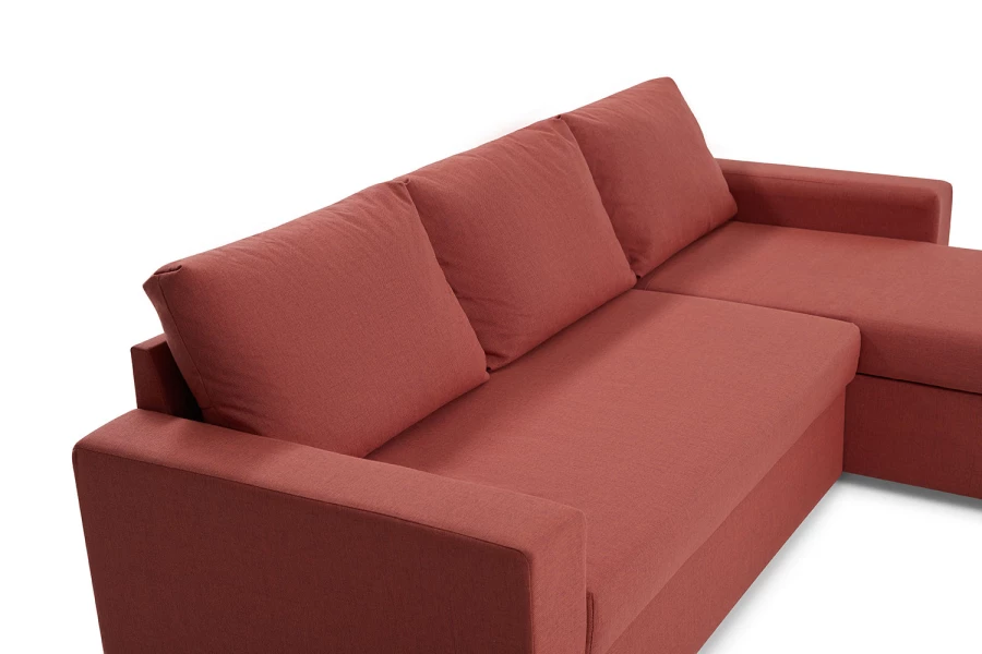 Угловой диван-кровать - аналог IKEA VILASUND, 235х90х155 см, розовый (изображение №8)