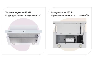 Вытяжка MAUNFELD TS Touch 60 Glass White