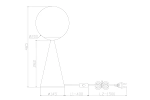 Второе фото. Светильник настольный Glow