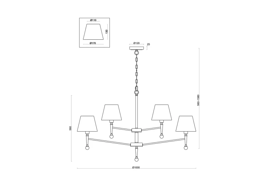 Светильник подвесной FREYA Classic (изображение №5)