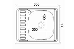 Второе фото. Мойка накладная с крылом MIXLINE 538192