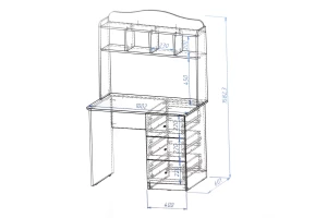 Второе фото. Письменный стол Цветы