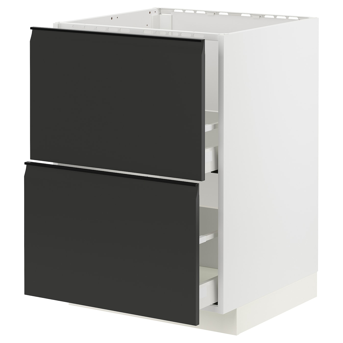 Напольный шкаф - METOD / MAXIMERA IKEA/ МЕТОД/ МАКСИМЕРА ИКЕА,  60х60 см, белый/черный