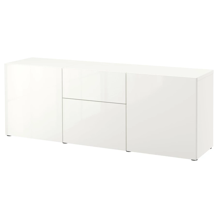 Комбинация для хранения - BESTÅ/ BESTА IKEA/ БЕСТА/БЕСТО ИКЕА, 180х65 см, белый (изображение №1)