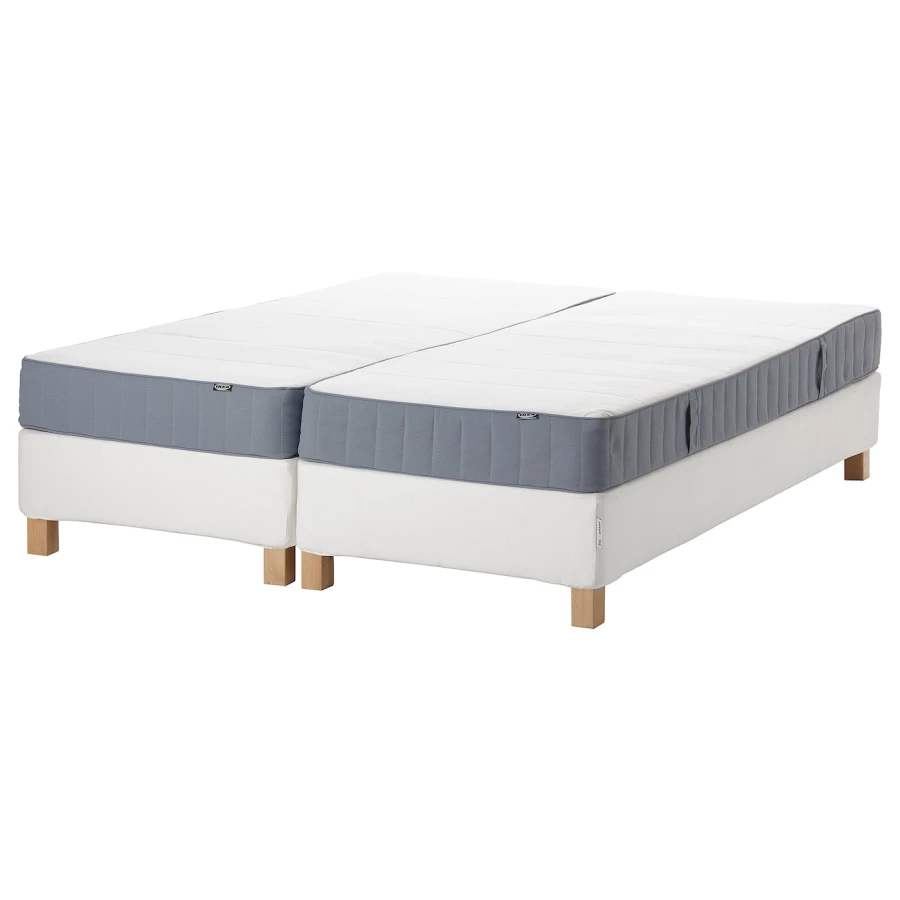 Континентальная кровать - IKEA ESPEVÄR/VESTMARKA/ESPEVAR, 200х160 см, белый, ЭСПЕВАР/ВЕСТМАРКА ИКЕА (изображение №1)