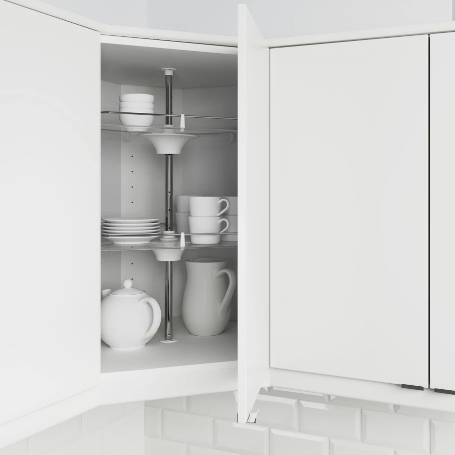 Шкаф-каруселью - METOD  IKEA/  МЕТОД ИКЕА, 60х68 см, белый/светло-серый (изображение №3)