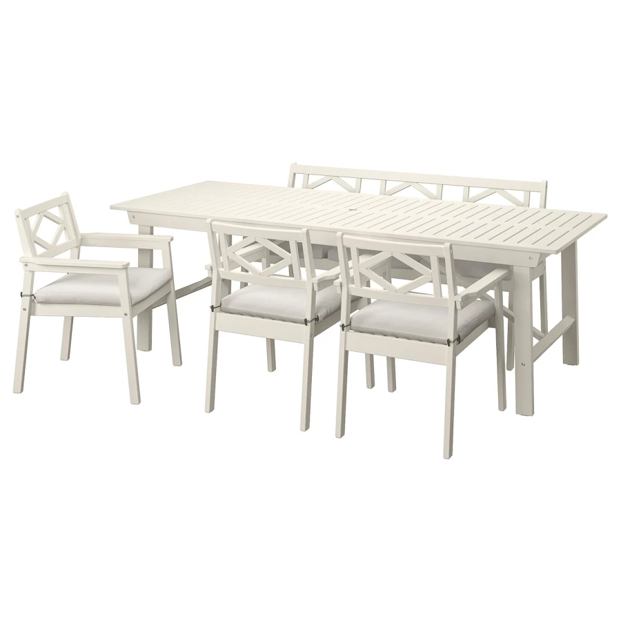 Стол + 3 стула - BONDHOLMEN IKEA/ БОНДХОЛЬМЕН ИКЕА, 88х76 см, белый (изображение №1)