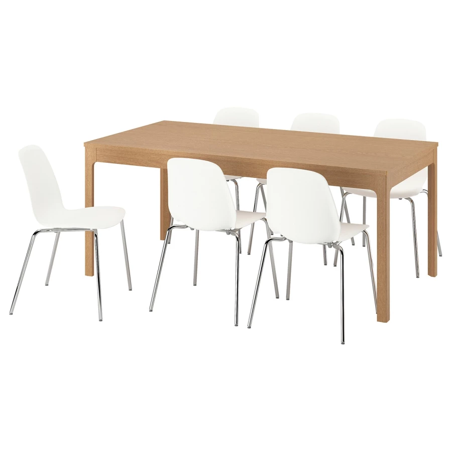 EKEDALEN / LIDÅS Стол и 6 стульев ИКЕА (изображение №1)