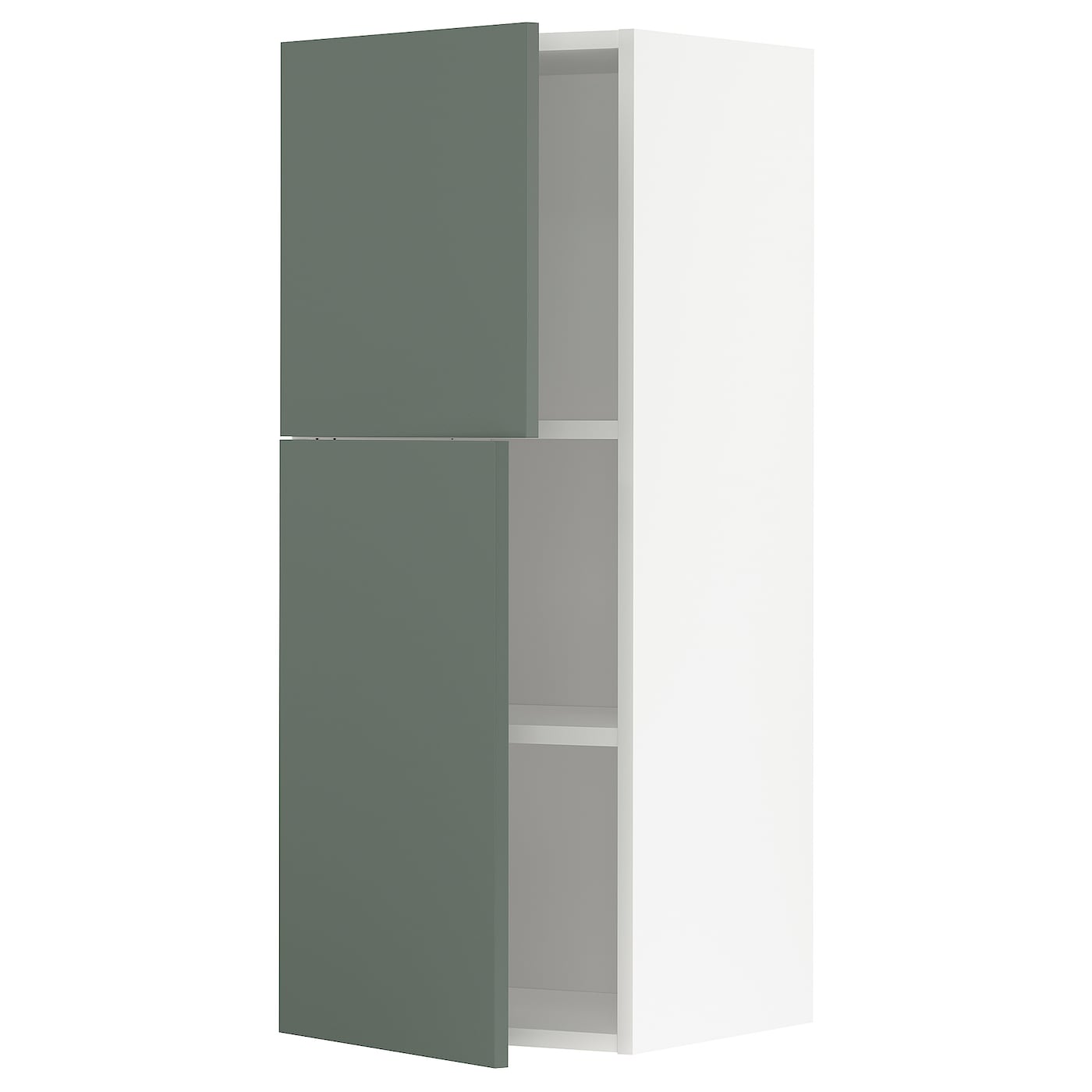 Навесной шкаф с полкой - METOD IKEA/ МЕТОД ИКЕА, 100х40 см, белый/темно-зеленый