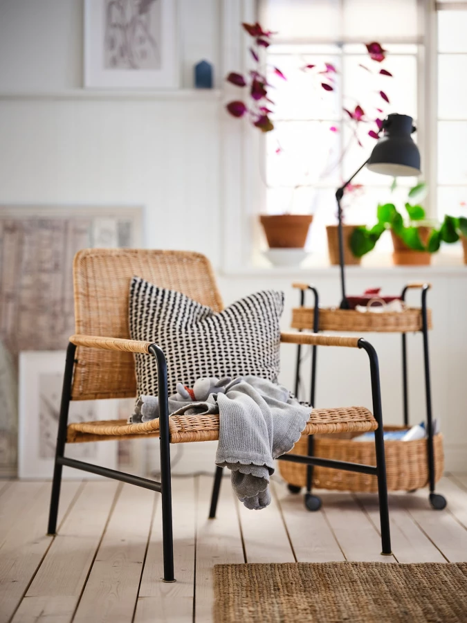 Кресло садовое - IKEA ULRIKSBERG, 76х67 см, коричневый, УЛЬРИКСБЕРГ ИКЕА (изображение №3)