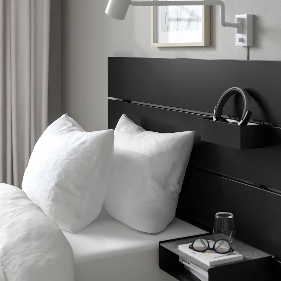 Каркас кровати с местом для хранения - IKEA NORDLI, 200х90 см, черный, НОРДЛИ ИКЕА (изображение №5)