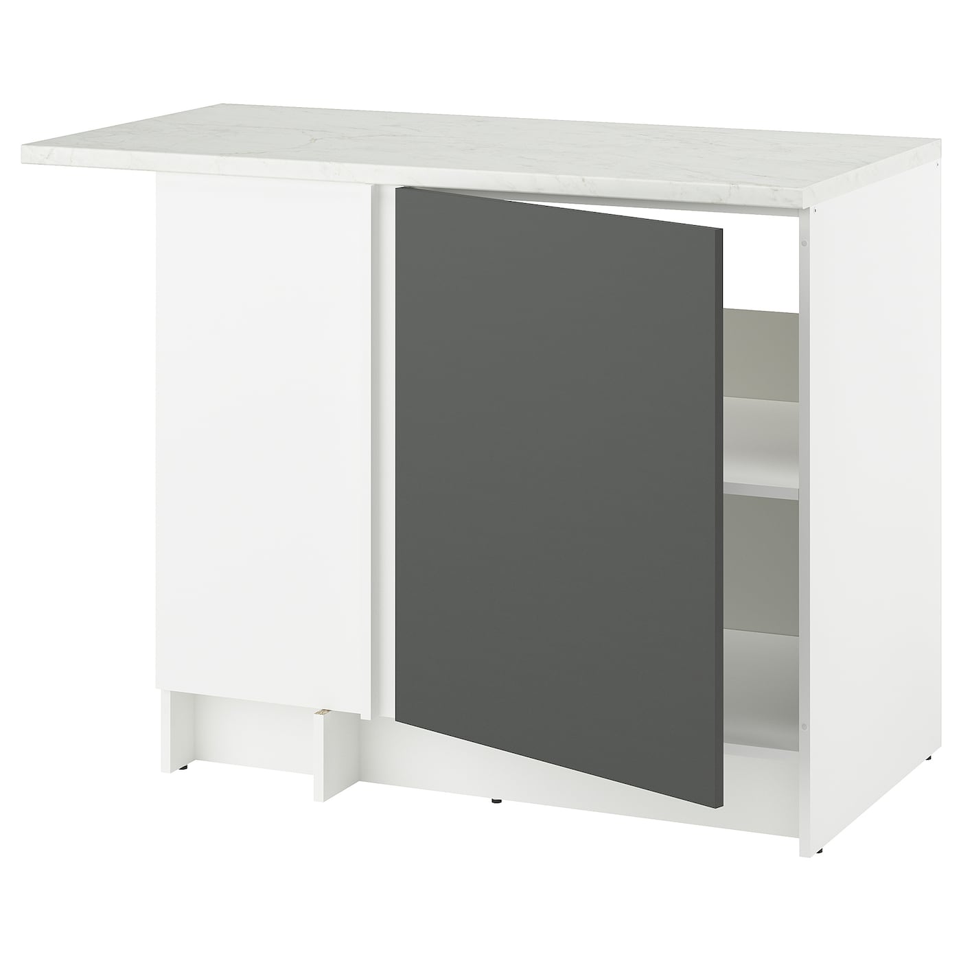 Напольный угловой шкаф - IKEA KNOXHULT/ИКЕА КНОКСХУЛЬТ, белый/черный