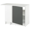 Напольный угловой шкаф - IKEA KNOXHULT/ИКЕА КНОКСХУЛЬТ, белый/черный