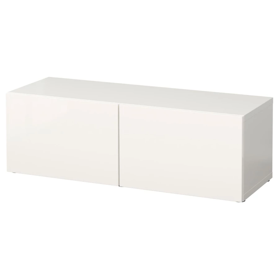 Шкаф - IKEA BESTÅ/BESTA/БЕСТО ИКЕА, 120x42x38 см, белый (изображение №1)