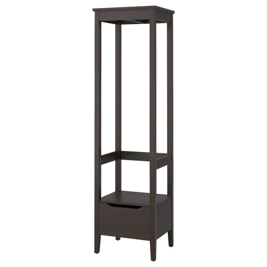 Шкаф для одежды - IDANÄS IKEA/ИДАНАС ИКЕА, 49х59х211 см, чёрный (изображение №1)
