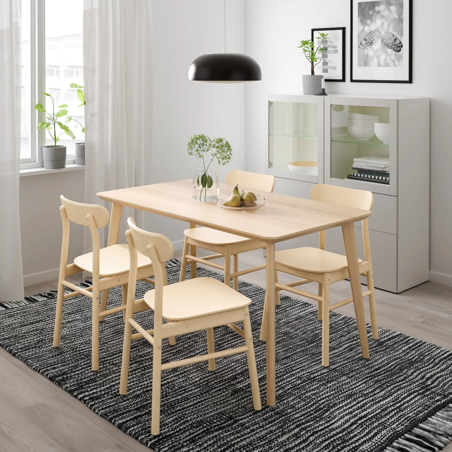 Набор кухонных столов -  LISABO/RÖNNINGE IKEA/ЛИСАБО/РЕННИНГЕ  ИКЕА, 140х78 см, дерево (изображение №2)