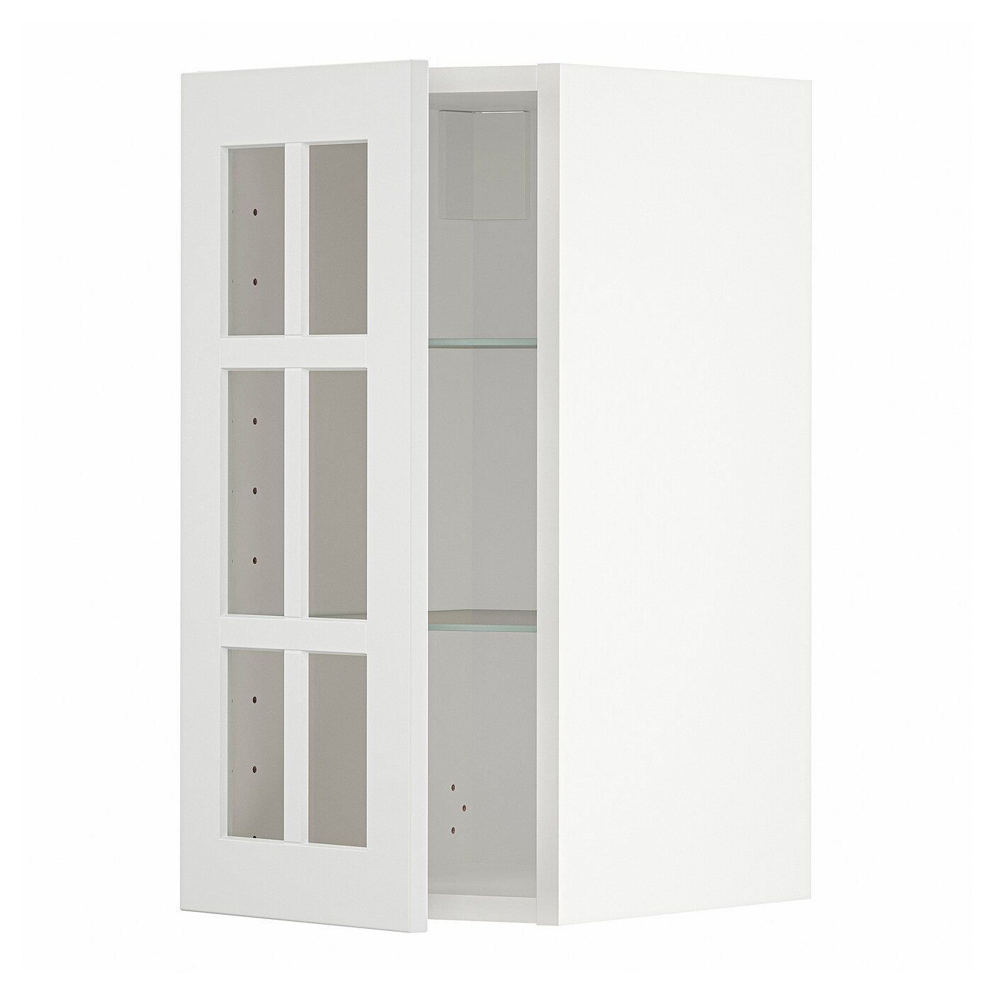 Шкаф со стеклянными дверцами -  METOD  IKEA/  МЕТОД ИКЕА, 60х30 см, белый